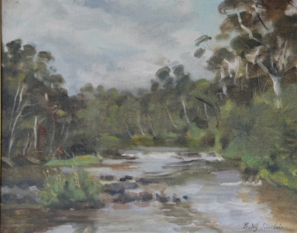 Yarra River, Lesley Sinclair - oil on canvas